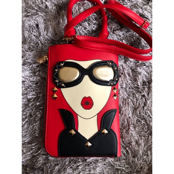 Unique 3D Lady Face PU Leather Satchel Funky Hobo & Crossbody Bags for Women's - Picture 1 of 9